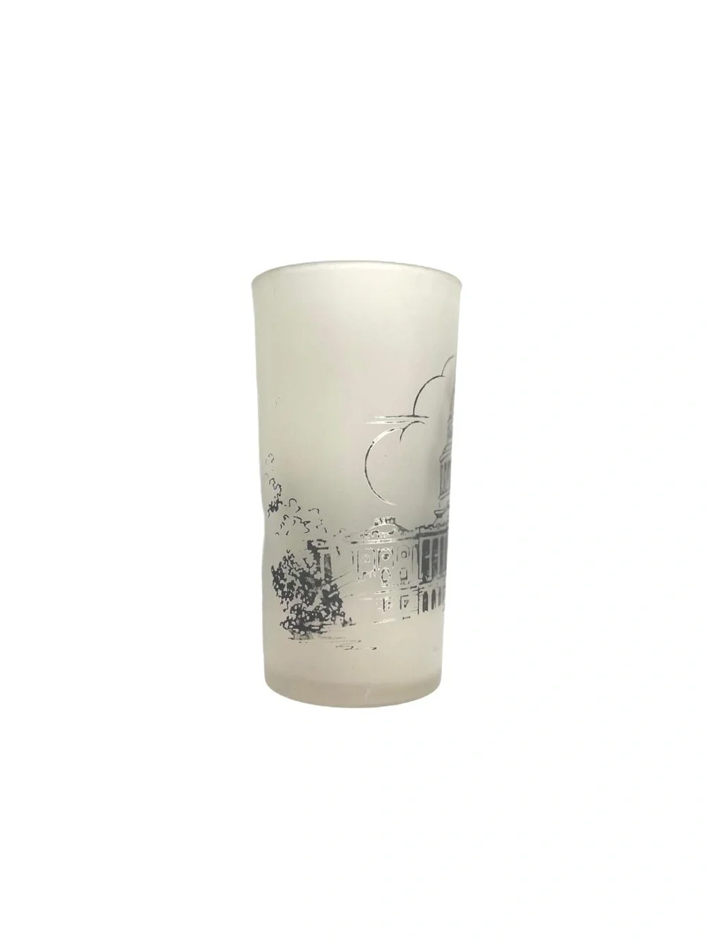 Vintage National Capitol Washington DC Frosted Glass Tumbler